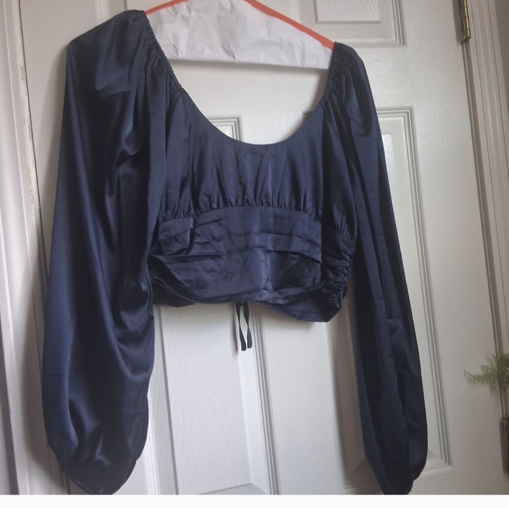 Fashion Nova Deep Blue Blouse - XL